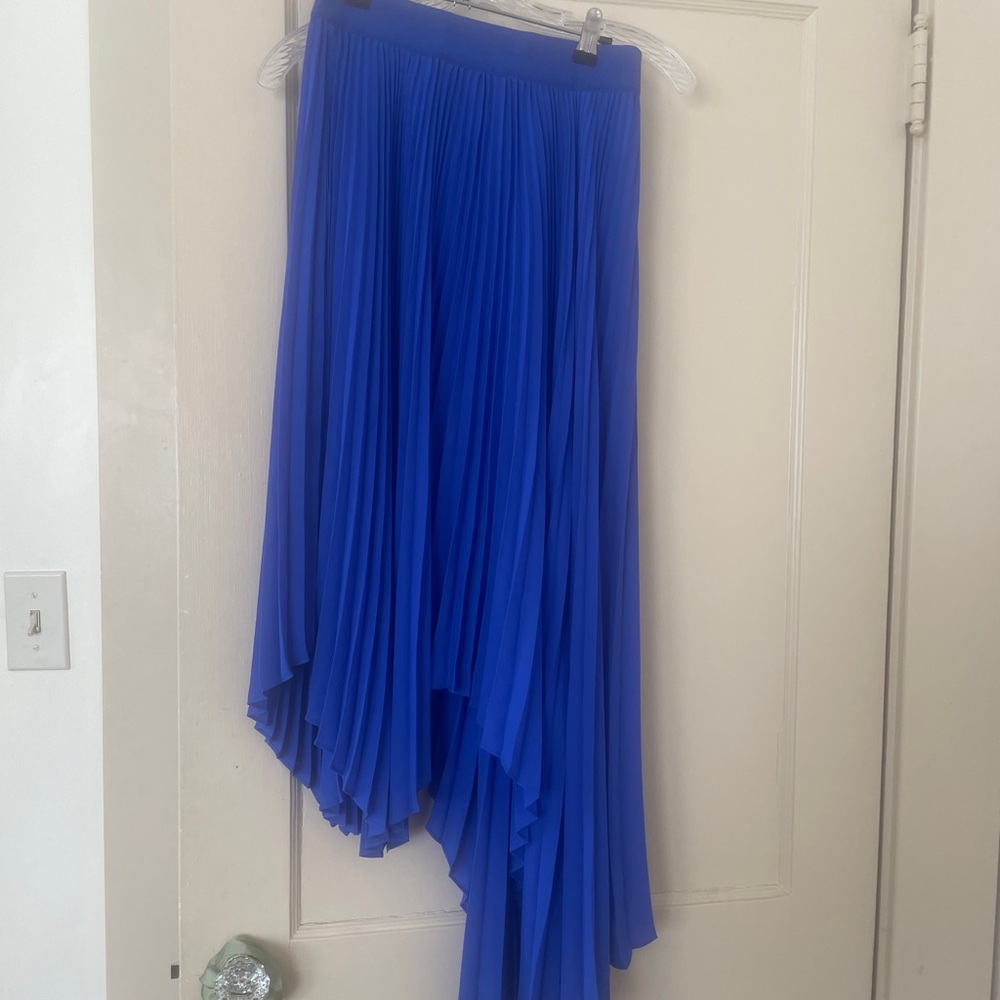 Alice + Olivia Vibrant Blue Asymmetrical Skirt